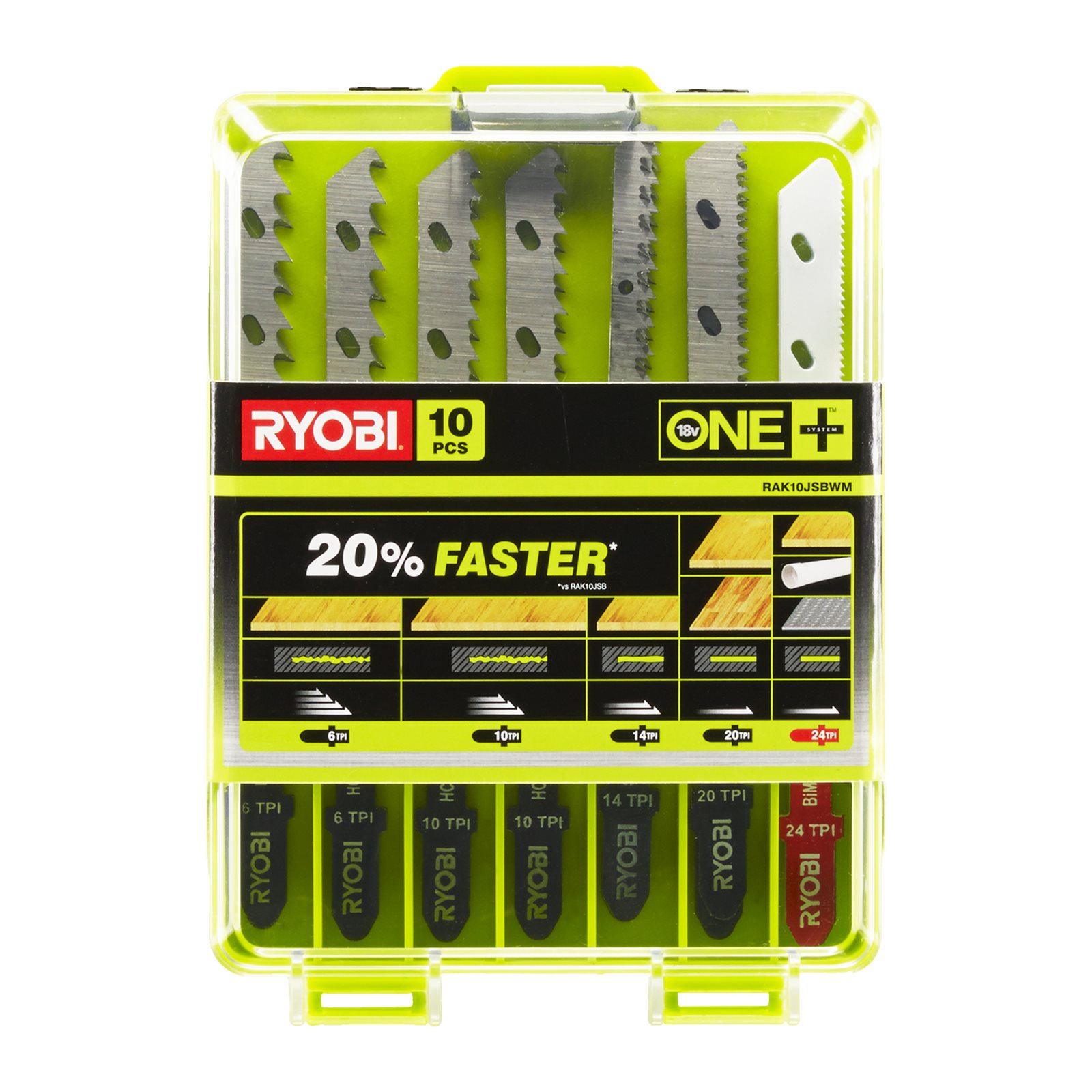 Set 10 buc pânze pentru fierăstrău pendular pentru lemn, metal și țevi Ryobi RAK10JSBWM - imagine 3