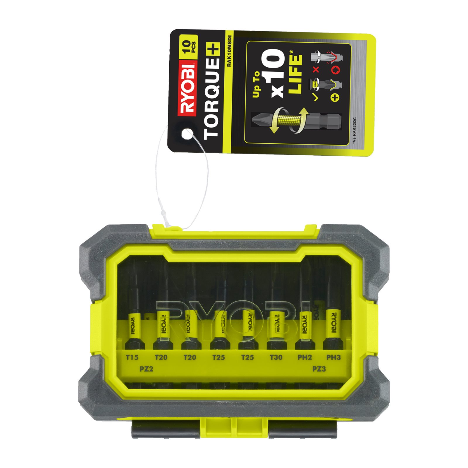 Cutie 10 buc accesorii mixte pentru înșurubat Torque+ Ryobi RAK10MSDI - imagine 4