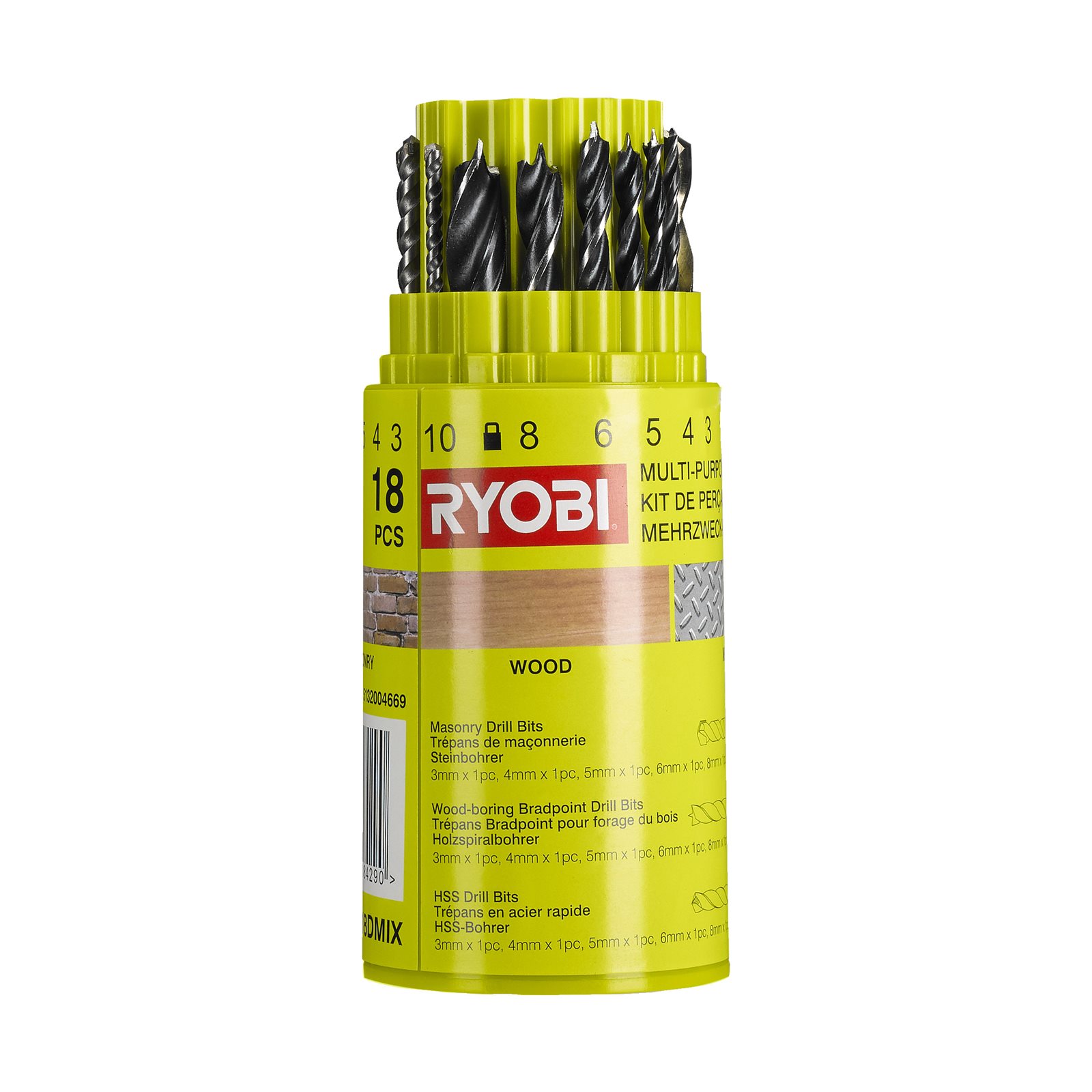 Set de găurit multifuncțional 18 buc Ryobi RAK18DMIX - imagine 2