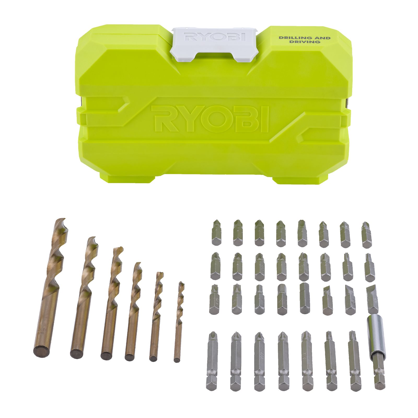 Set de 38 de piese pentru găurire & înșurubare Ryobi RAK38SDD