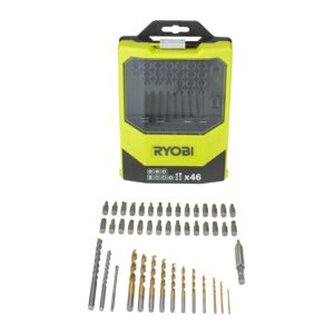 Set mixt 46 bucăți biți și burghie Ryobi RAK46MIX