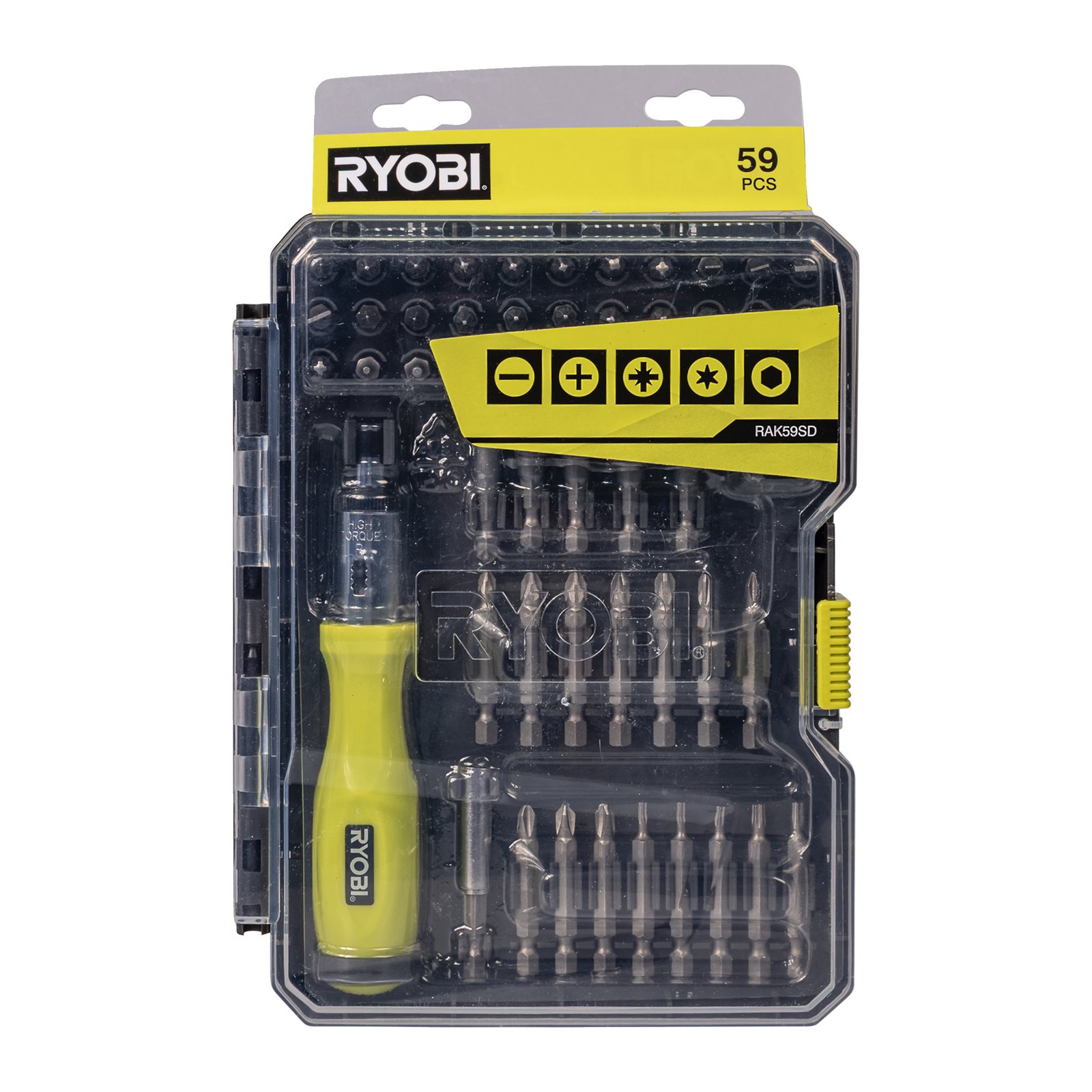 Set 59 buc biți pentru șurubelniță cu șurubelniță Ryobi RAK59SD
