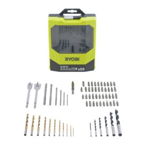 Set mixt 69 bucăți biți și burghie Ryobi RAK69MIX