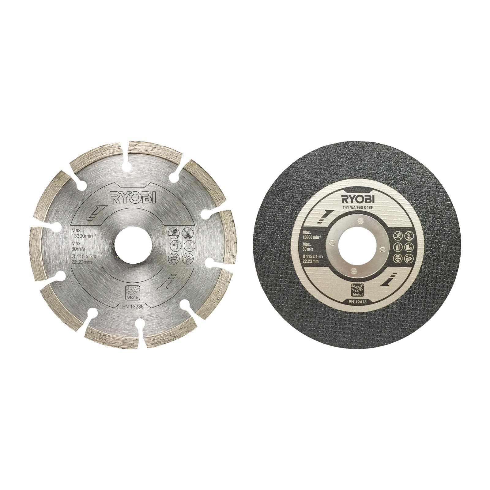 Kit discuri de tăiere pentru polizor unghiular de 115 mm (6 bucăți) Ryobi RAK6AGD115