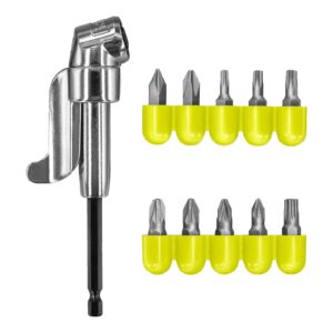 Adaptor pentru mașina de găurit în unghi drept și biți de șurubelniță Ryobi RAKRAD11