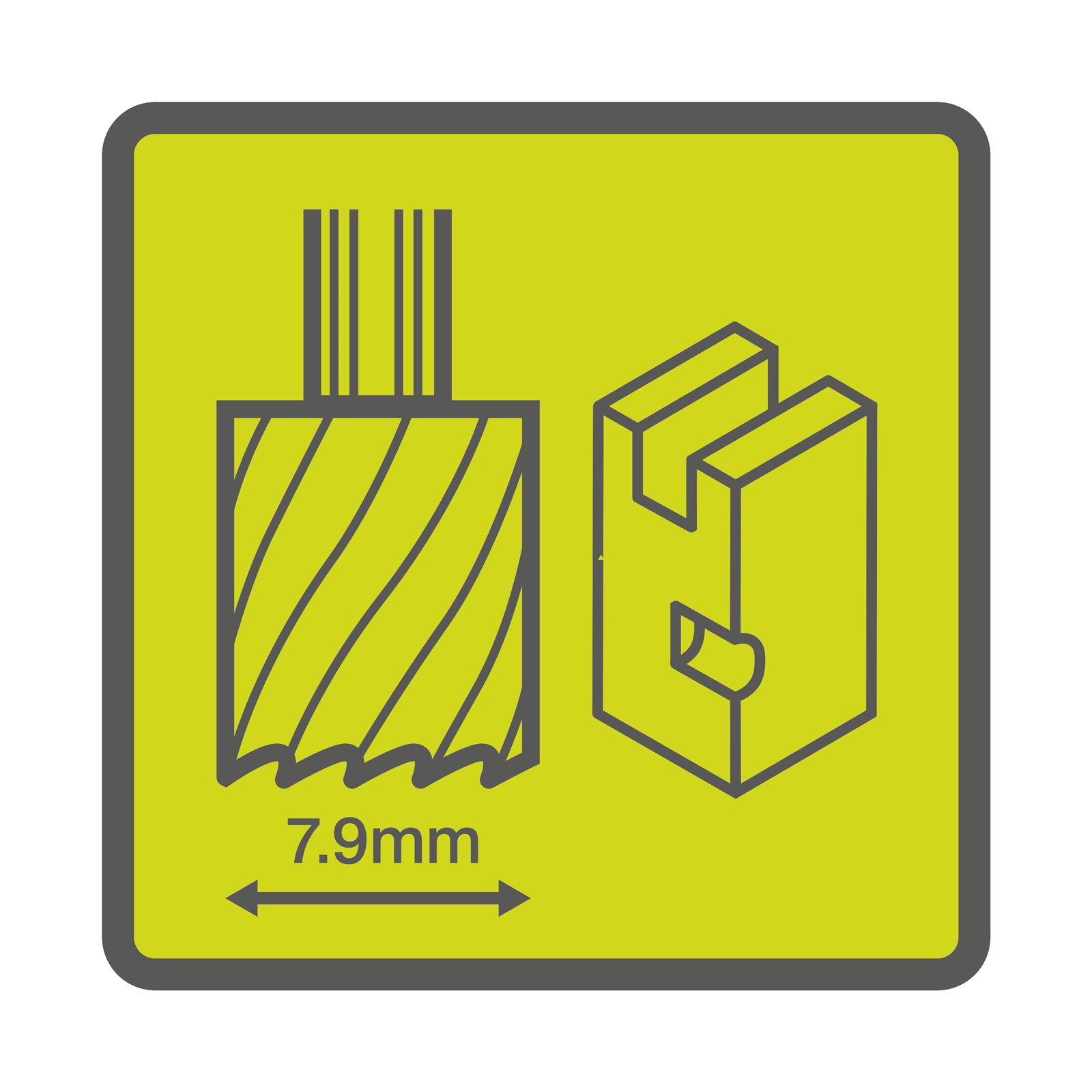 Freză cilindrică de 7,9 mm Ryobi RAR104 - detaliu 1