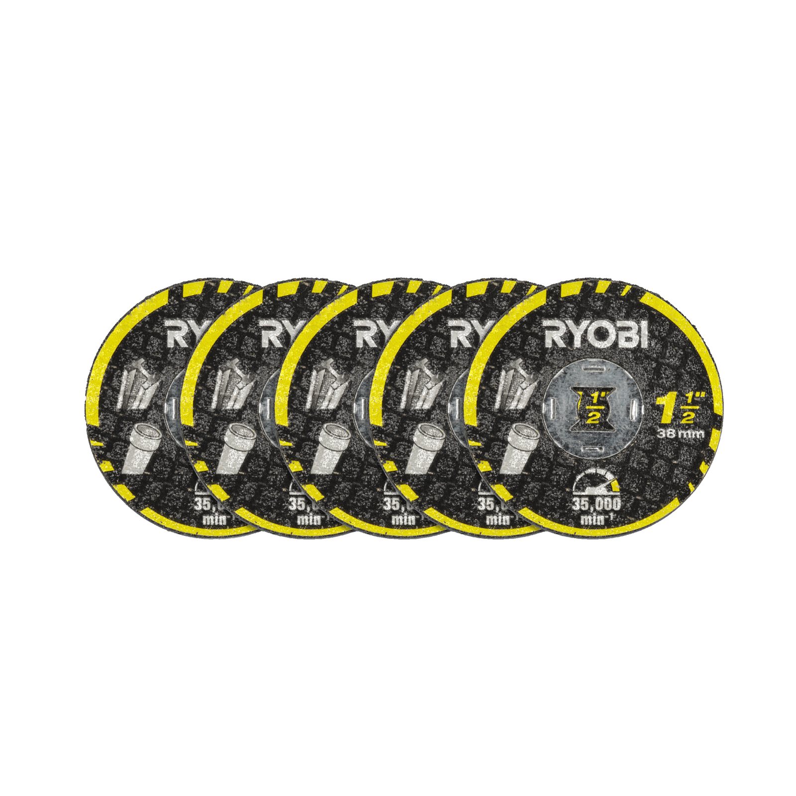 Pachet de discuri de tăiere pentru metal / plastic de 38 mm Ryobi RAR302-5