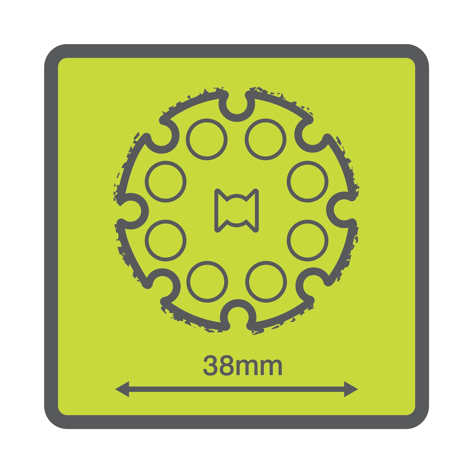 Disc de tăiere 38 mm pentru lemn cu blocare prin răsucire Ryobi RAR304 - detaliu 1