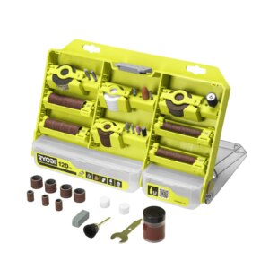 Set de accesorii rotative universale standard de 120 de piese Ryobi RAR800K-120