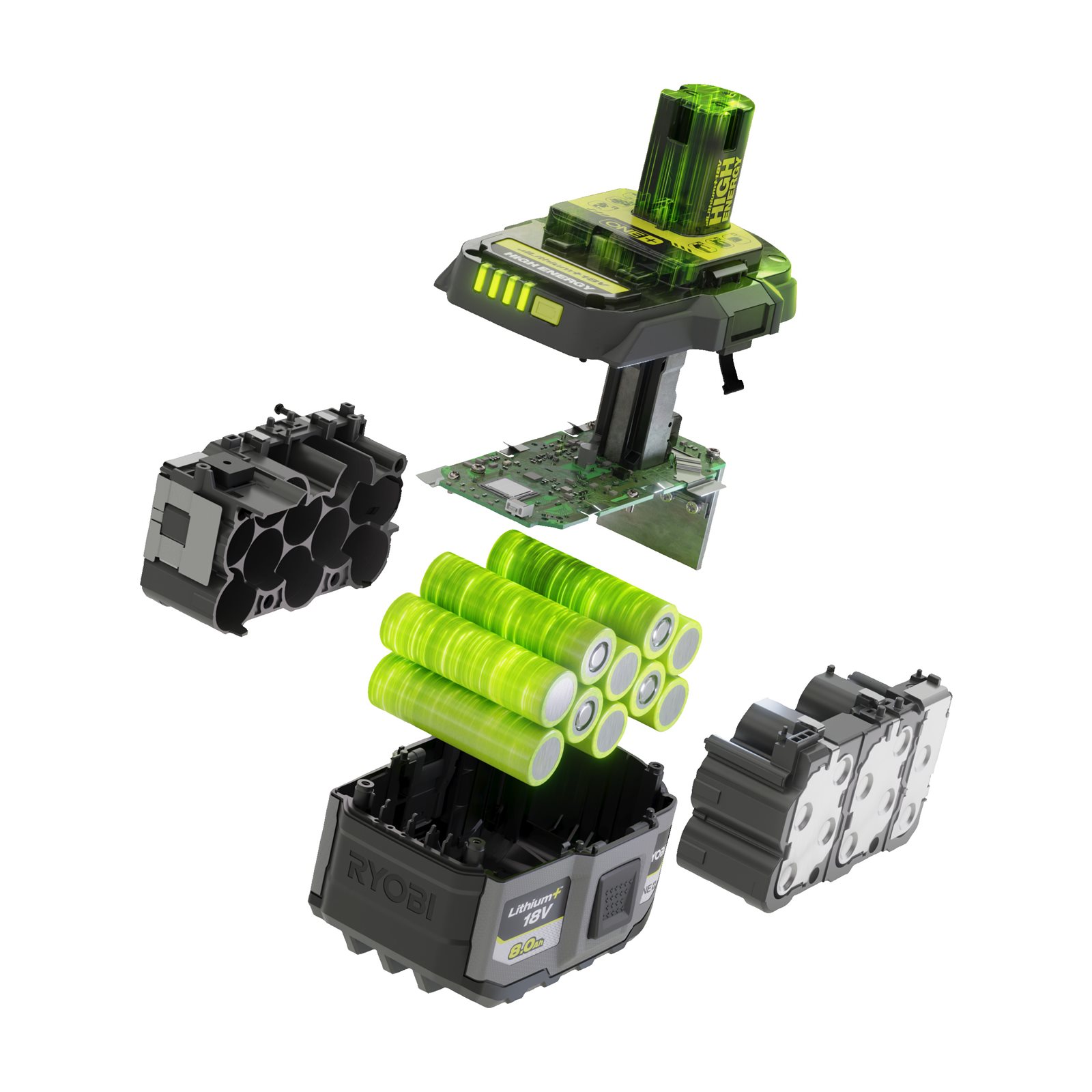 Baterie 18V ONE+ 8.0Ah Lithium+ HIGH ENERGY Ryobi RB1880T - in utilizare 6