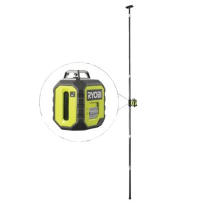Set nivelă laser 360°, lumină verde, cu suport telescopic Ryobi RB360GLL-K