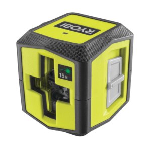 Nivelă laser cu linii în cruce, lumină verde Ryobi RBCLLG1