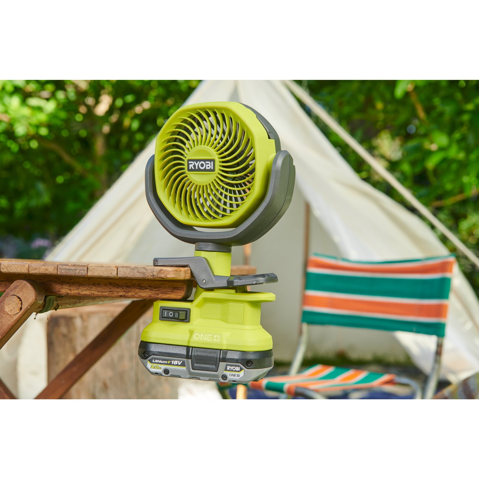 Ventilator cu clemă 18V ONE+ Ryobi RCF18-0 - in utilizare 5