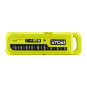 Set de socluri cu impact profund 10 piese 1/2" Ryobi RHDIS10PC