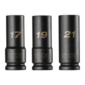 Set de socluri cu impact profund 3 piese 1/2" Ryobi RHDIS3PC