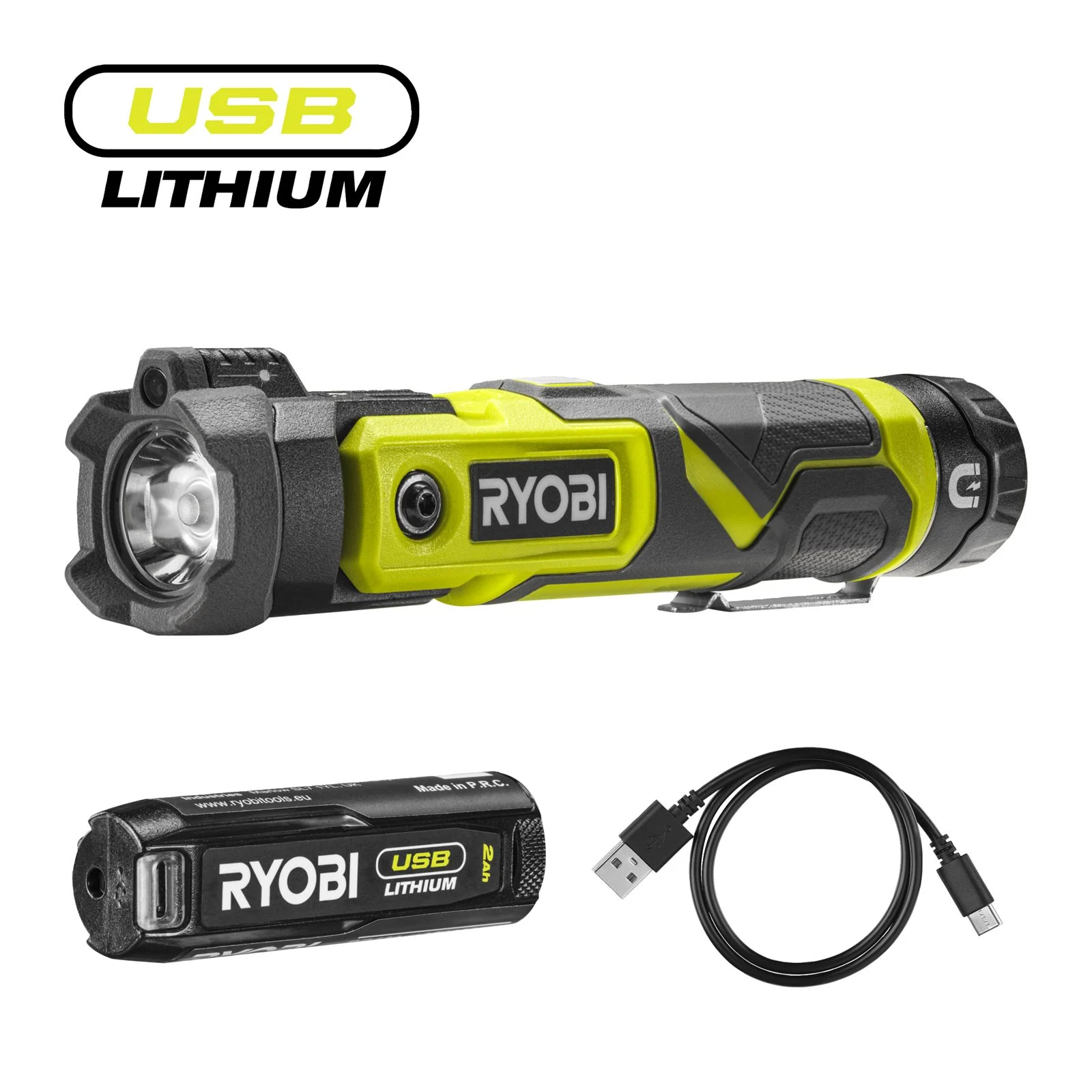 Lampă frontală pivotantă USB Lithium 4V (1x 2,0Ah) Ryobi RLP4-120G