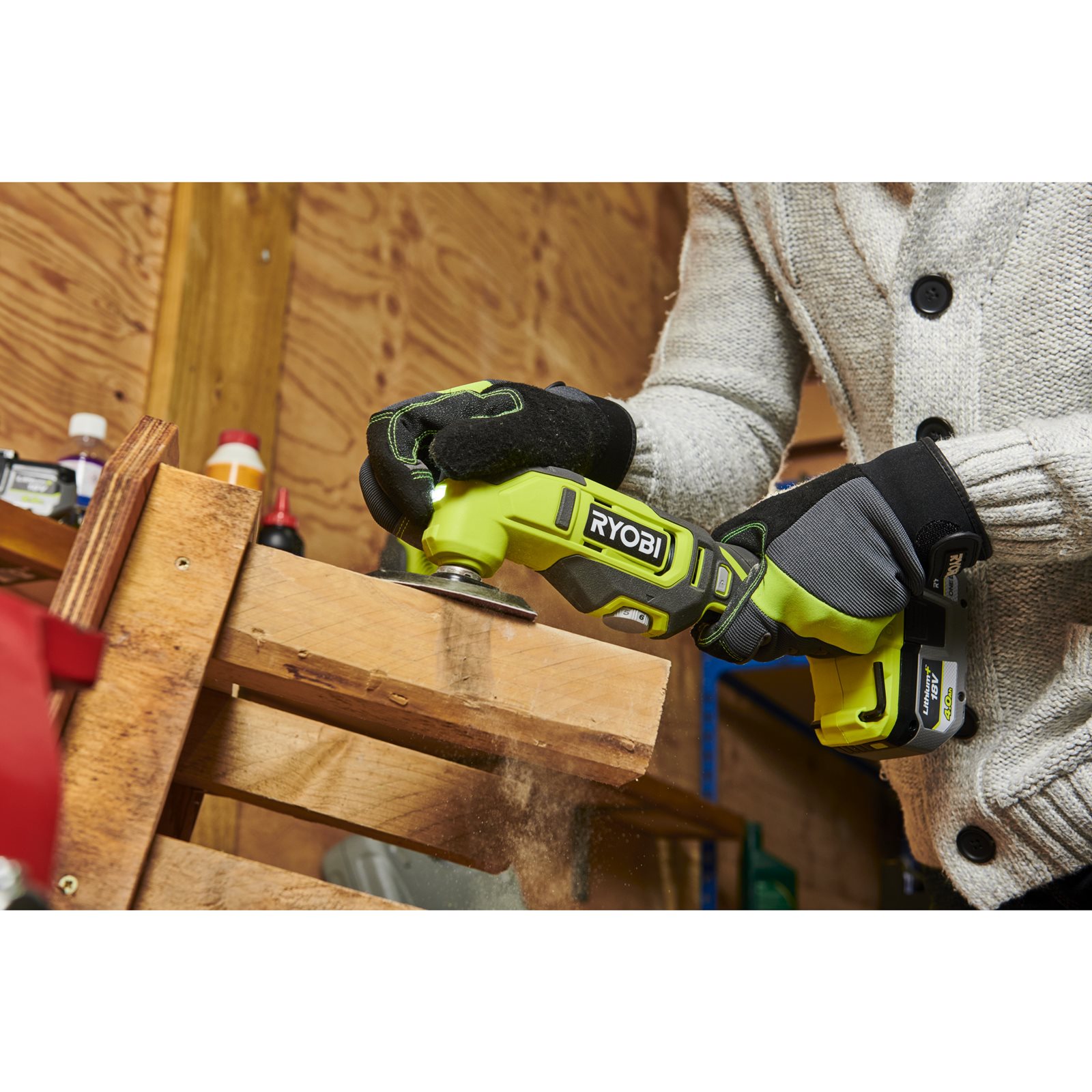 Mașină multifuncțională 18V ONE+ Ryobi RMT18-0 - in utilizare 7
