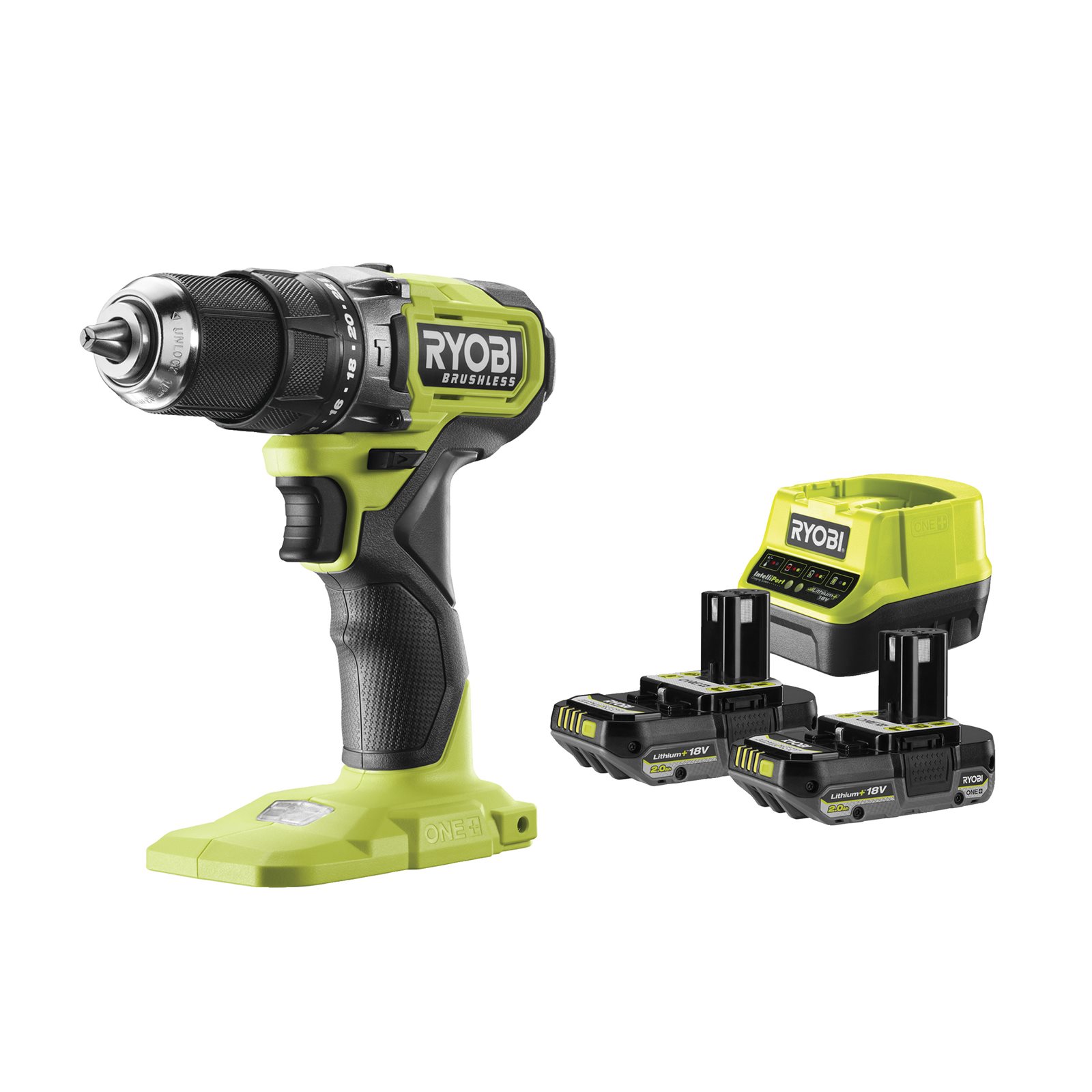 Rotopercutor 18V ONE+ fără cablu și fără perii (2x 2,0Ah) Ryobi RPD18BL1-2C20S - imagine 2