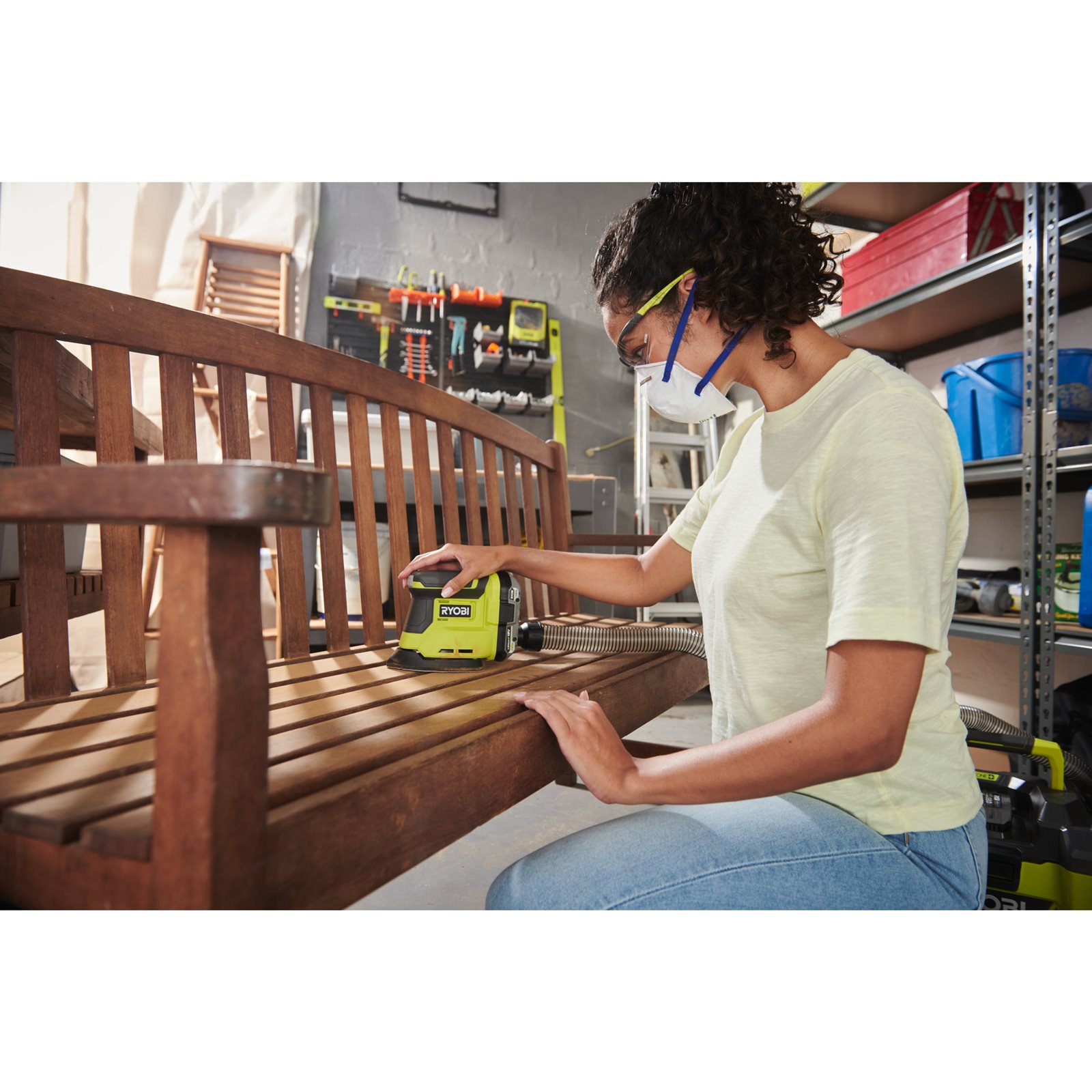 Mașină de șlefuit Delta 18V ONE+ Ryobi RPS18-0 - in utilizare 1
