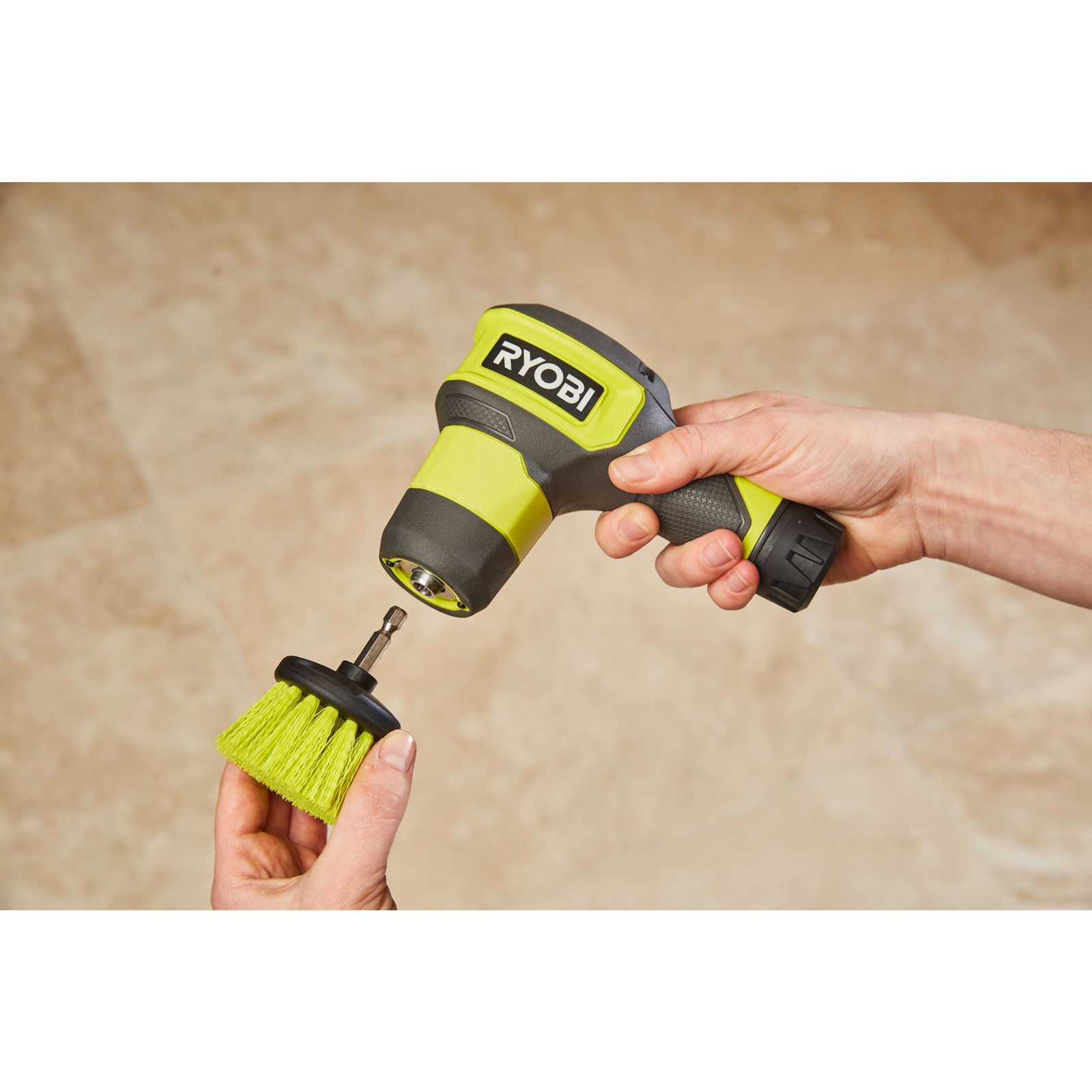 Perie electrică USB Lithium 4V (1x 2,0Ah) Ryobi RSCR4-120G - detaliu 3