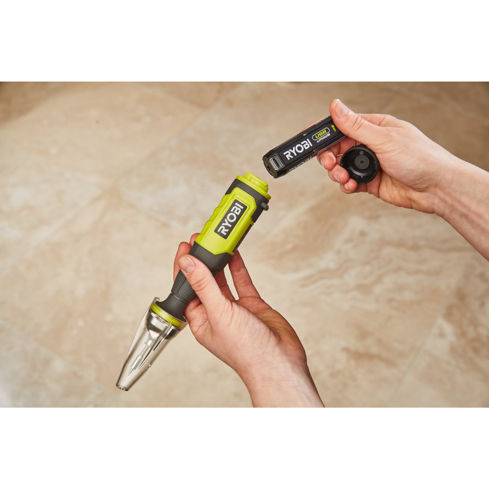 Fier de lipit USB Lithium 4V (1 x 2.0Ah) Ryobi RSI4-120G - detaliu 3