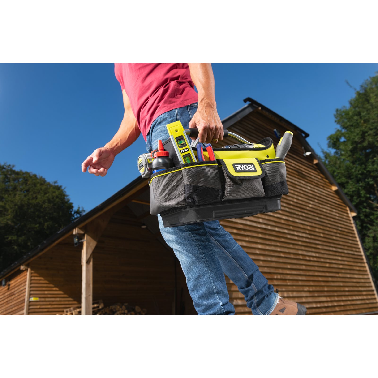 Geanta mică deschisă 17L Ryobi RSSSOT1 - in utilizare 2