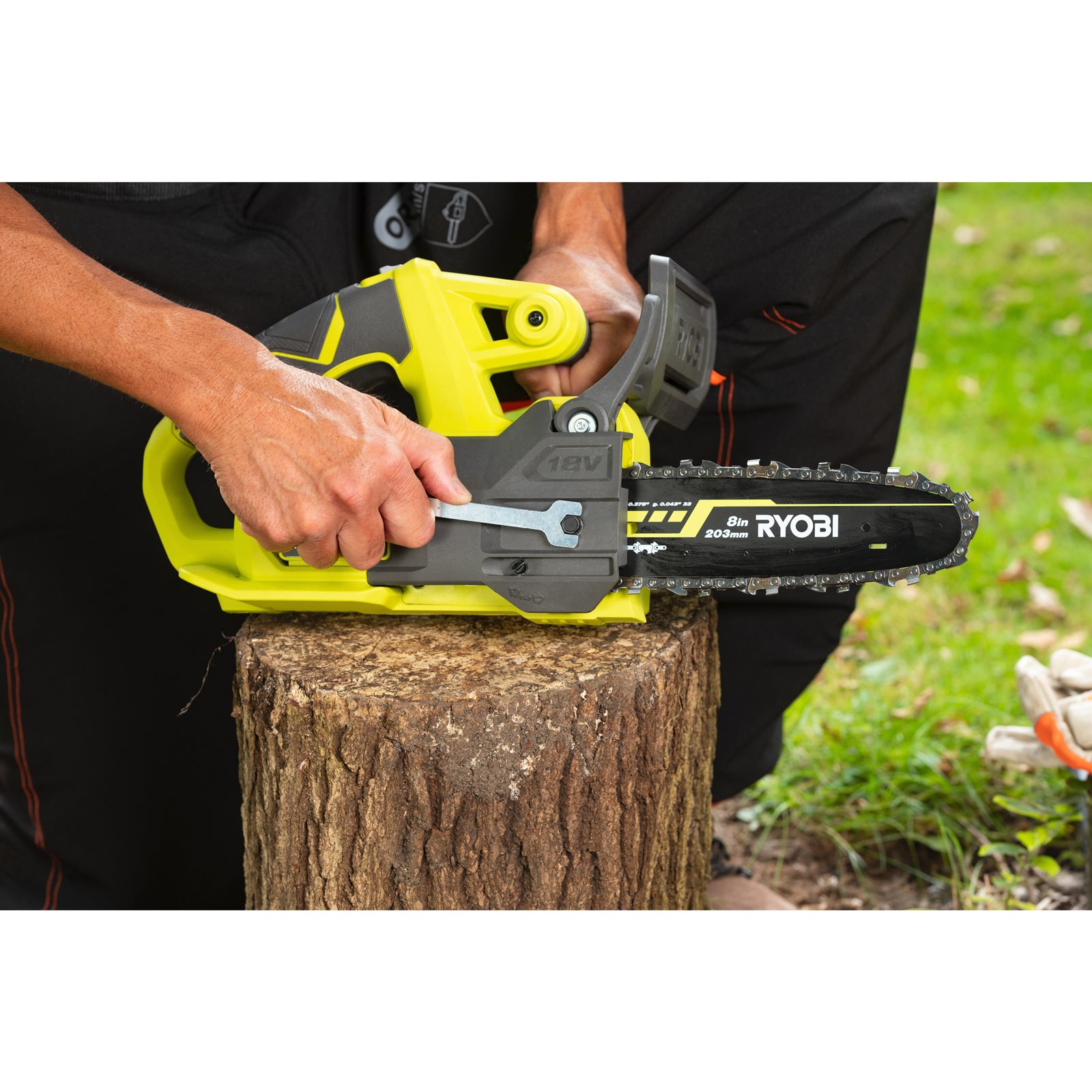 Fierăstrău cu lanț 18V ONE+, bară 20cm Ryobi RY18CS20A-0 - detaliu 3