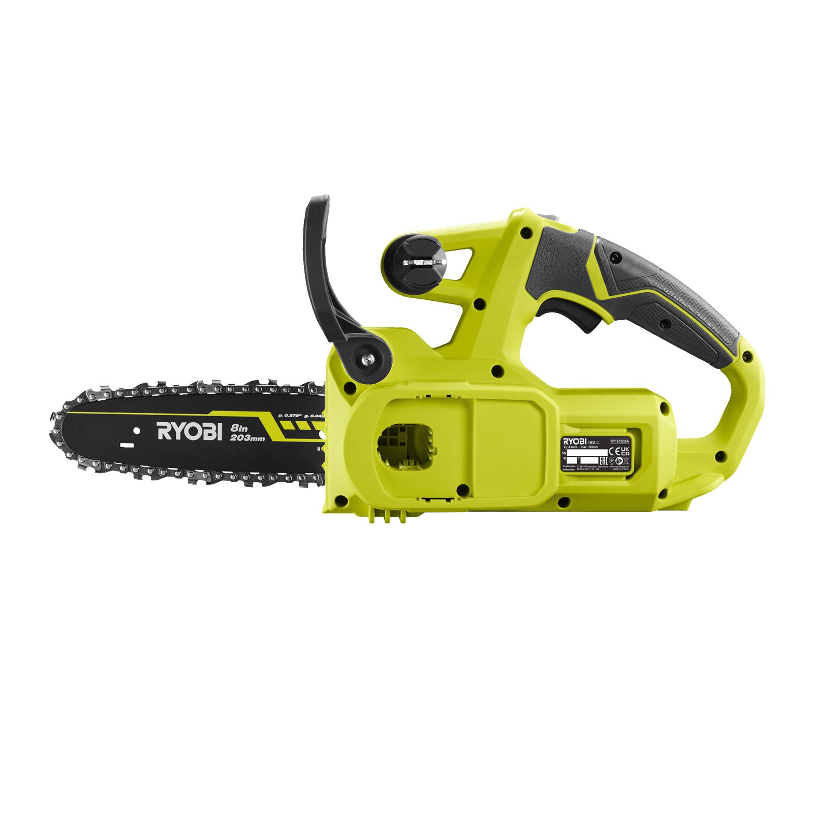 Fierăstrău cu lanț 18V ONE+, bară 20cm Ryobi RY18CS20A-0 - imagine 4