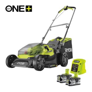 Mașină de tuns gazonul 18V ONE+, punte 37cm (2 x 4,0 Ah) Ryobi RY18LM37A-240
