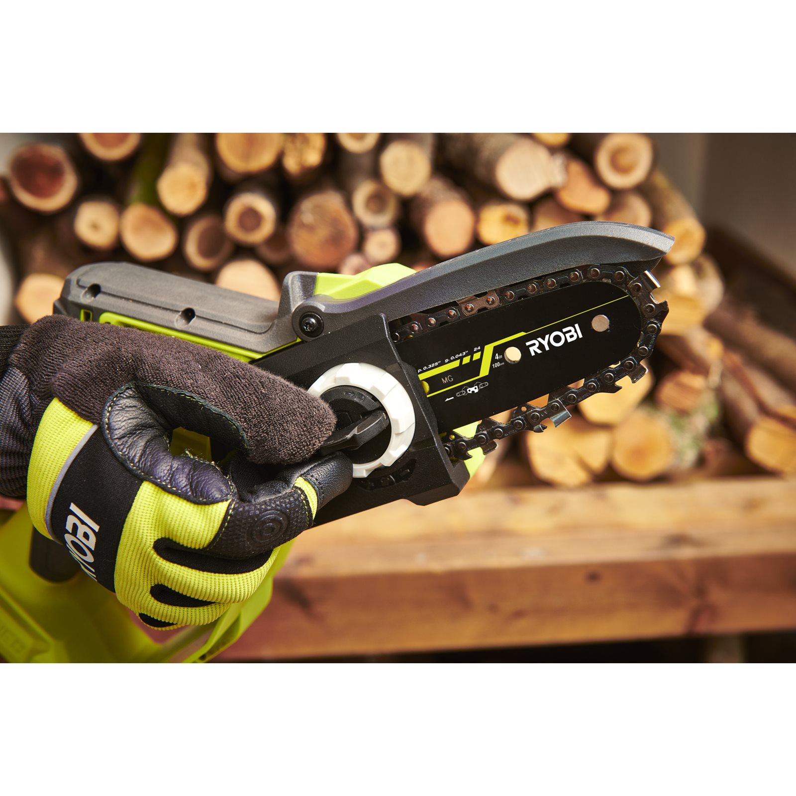 Fierăstrău de mână fără cablu 18V de 10 cm, cu motor fără perii Ryobi RY18PSX10A-0 - detaliu 1