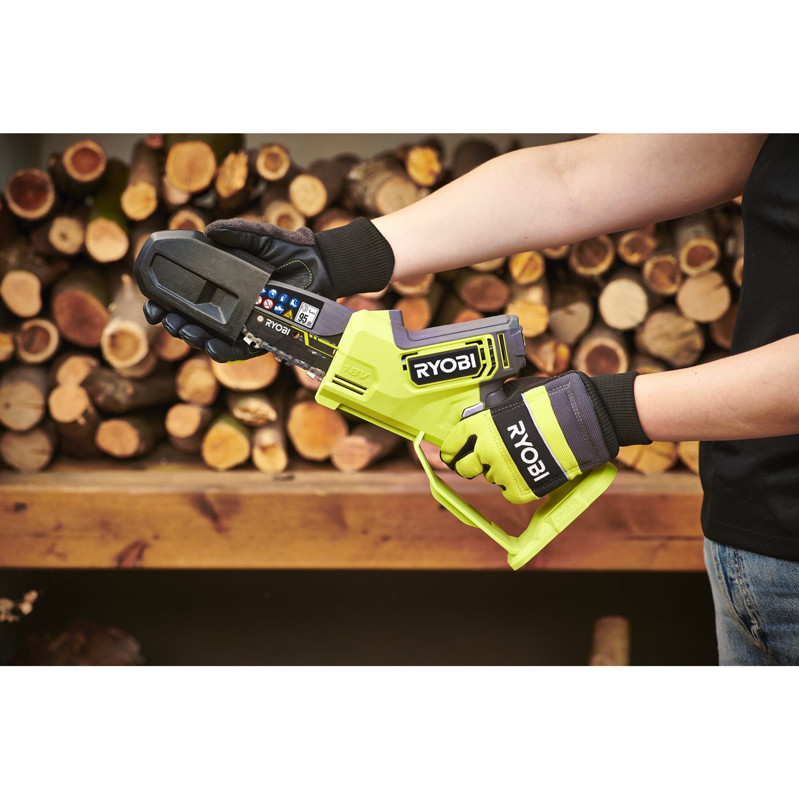 Fierăstrău de mână fără cablu 18V de 10 cm, cu motor fără perii Ryobi RY18PSX10A-0 - detaliu 3