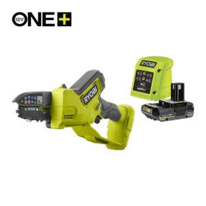 Fierăstrău de mână 18V fără cablu, de 10cm cu motor fără perii (1 x 2,0Ah) Ryobi RY18PSX10A-120