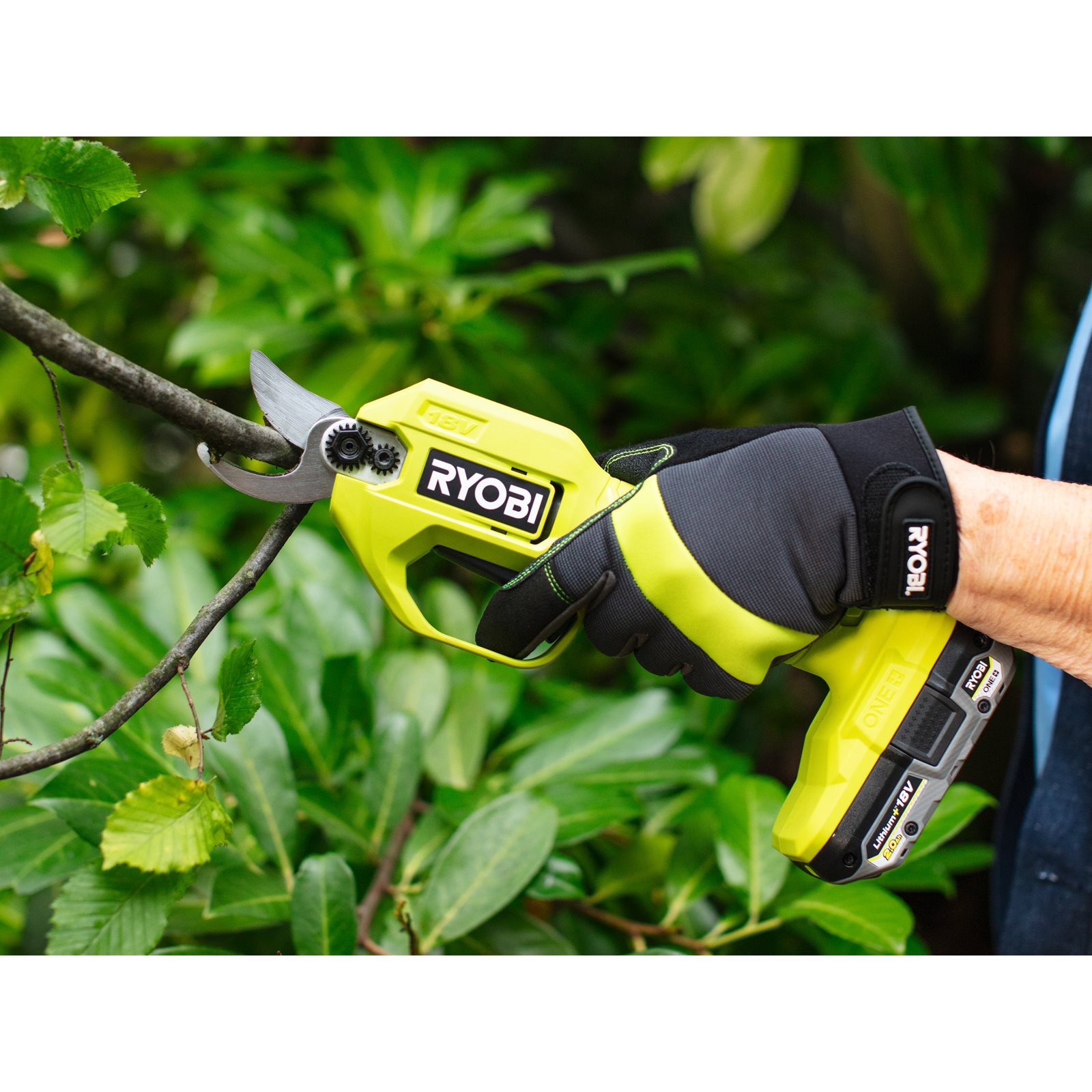 Foarfecă de grădină 18V ONE+ Ryobi RY18SCA-0 - in utilizare 1