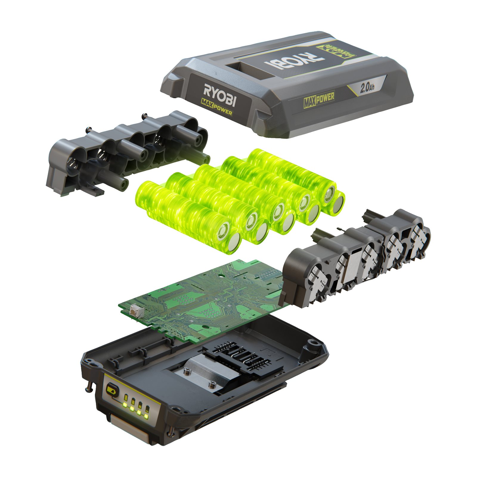 Baterie MAX POWER 2.0Ah Litiu+ MAX POWER Ryobi RY36B20B - in utilizare 6