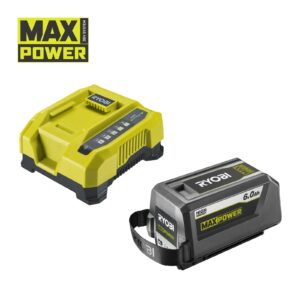 Kit de baterii de înaltă energie MAX POWER și încărcător rapid (1 x 6,0Ah) Ryobi RY36BK60B-160