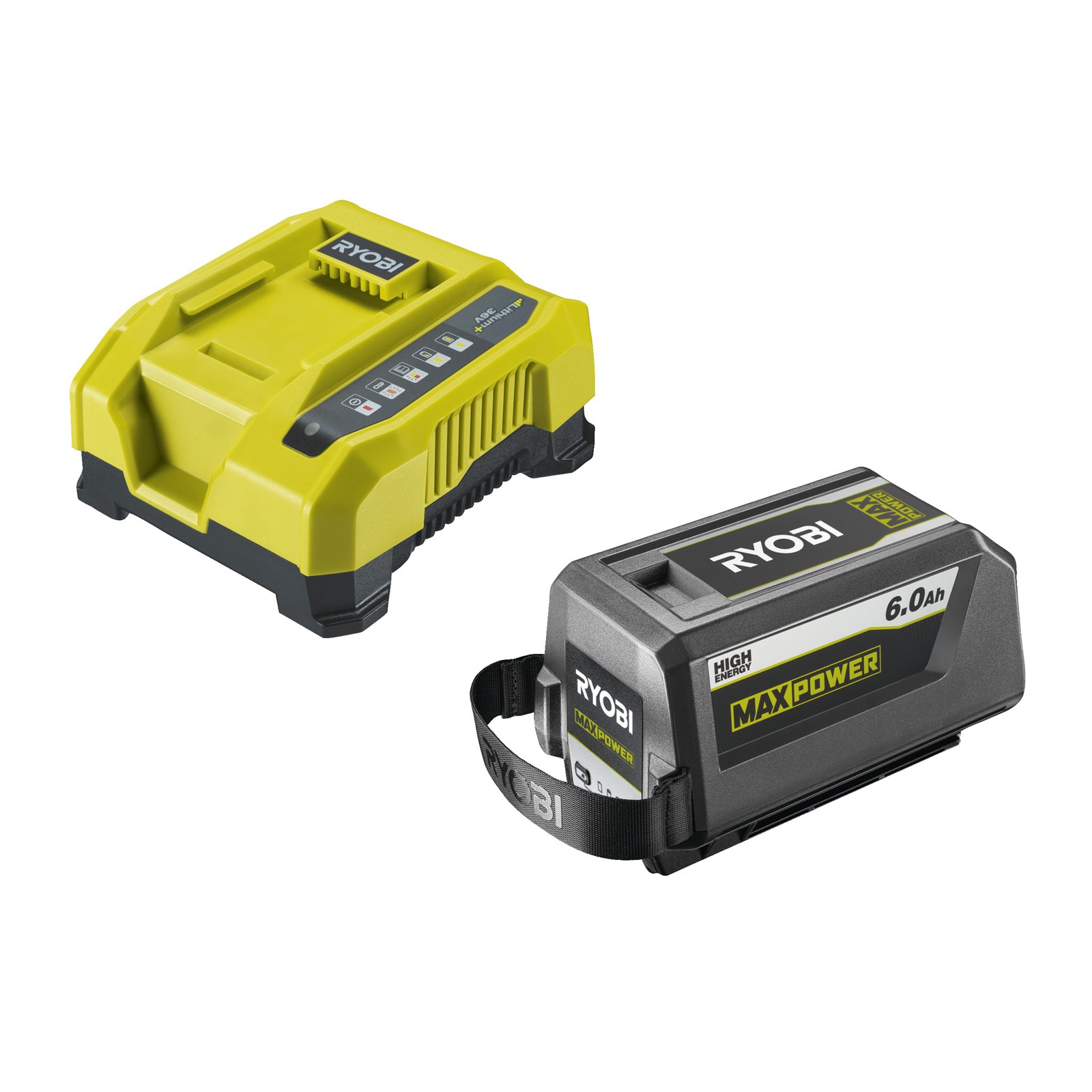 Kit de baterii de înaltă energie MAX POWER și încărcător rapid (1 x 6,0Ah) Ryobi RY36BK60B-160 - imagine 2