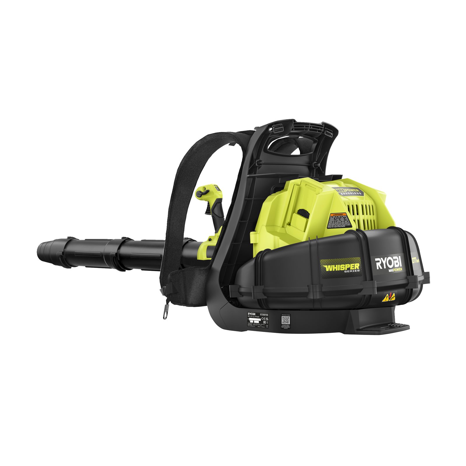 Suflantă fără fir cu motor fără perii MAX POWER WHISPER tip rucsac Ryobi RY36BPXB-0 - imagine 4