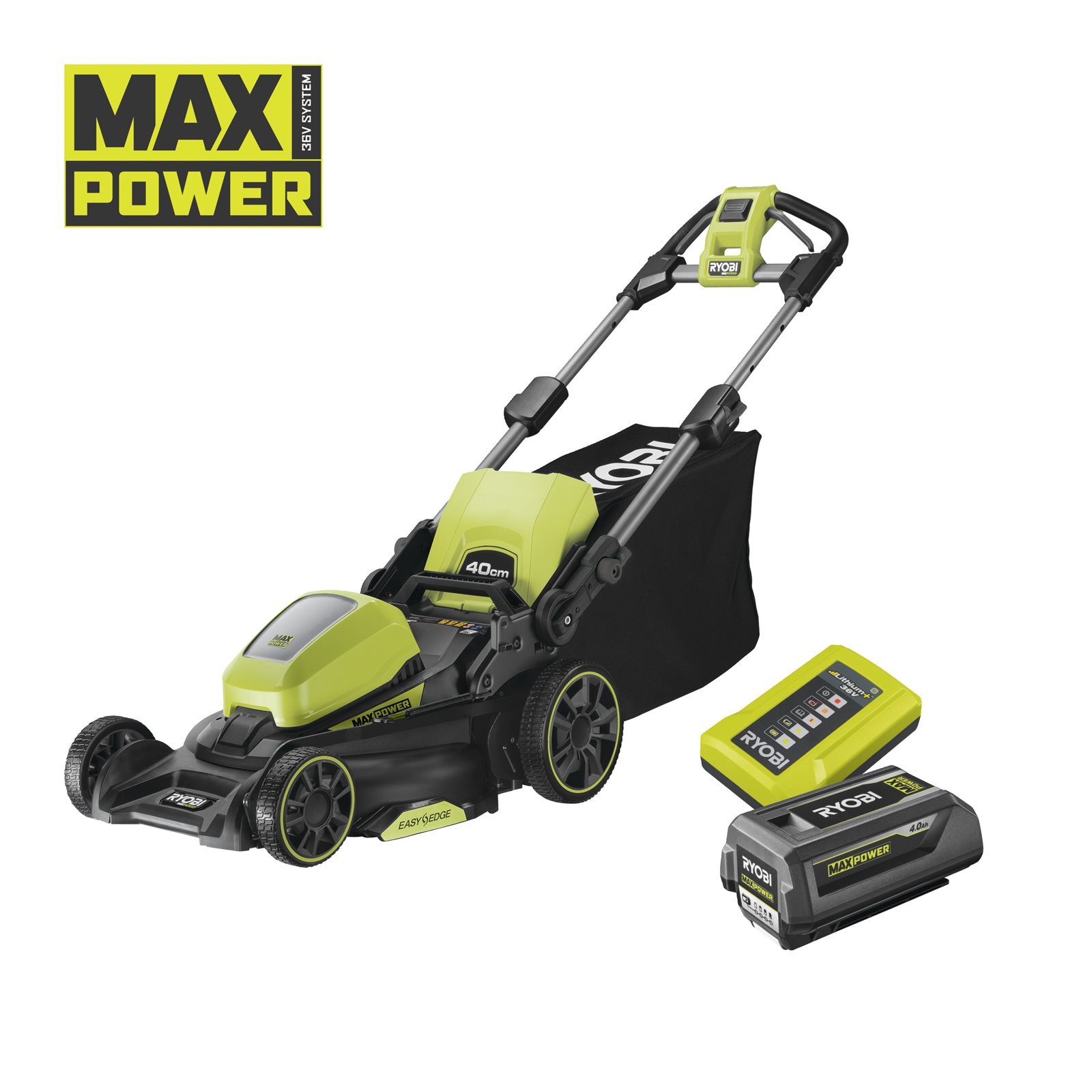 Mașină de tuns iarba fără cablu MAX POWER de 40 cm (1 x 4,0 Ah) Ryobi RY36LM40A-140
