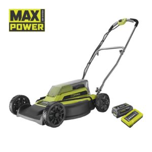 Mașină de tuns iarba MAX POWER 46 cm, fără cablu, 2 în 1, cu funcție de mulcire Ryobi RY36LMM46A-140