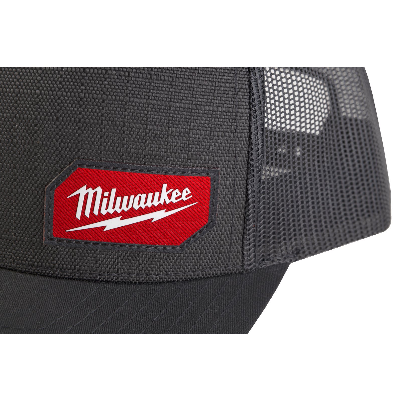 Șapcă neagră cu plasă Milwaukee STC BL - detaliu 1